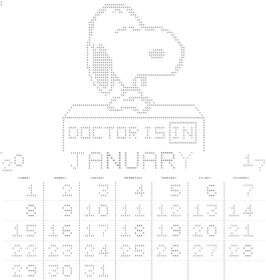Fortran Snoopy Calendar