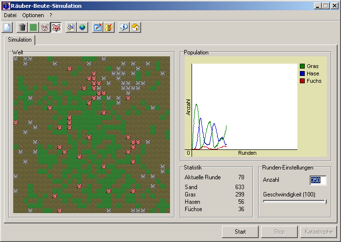 image of a predator-prey simulation